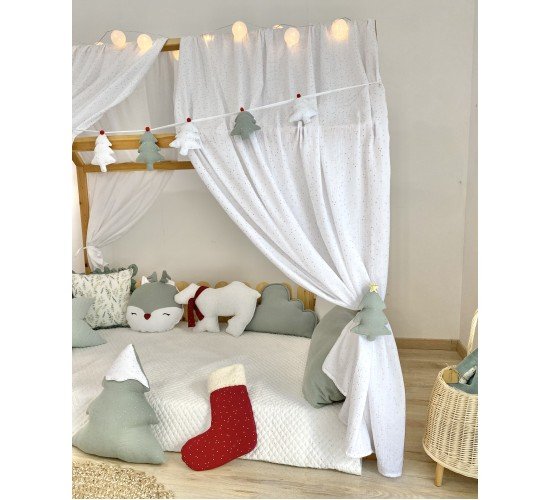 Κουρτίνες κρεβατιού- Canopy Bed Xmas tree