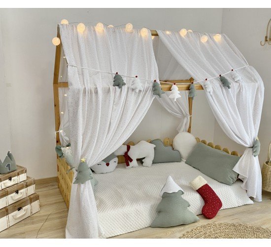 Κουρτίνες κρεβατιού- Canopy Bed Xmas tree