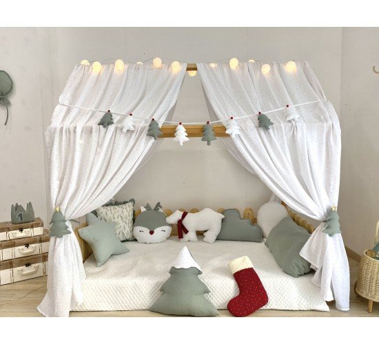 Κουρτίνες κρεβατιού- Canopy Bed Xmas tree