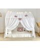 Κάλυμμα κρεβατιού -Canopy Bed White with ruffles 