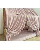 Κάλυμμα κρεβατιού -Canopy Bed Light pink  with ruffles 