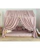 Κάλυμμα κρεβατιού -Canopy Bed Light pink  with ruffles 