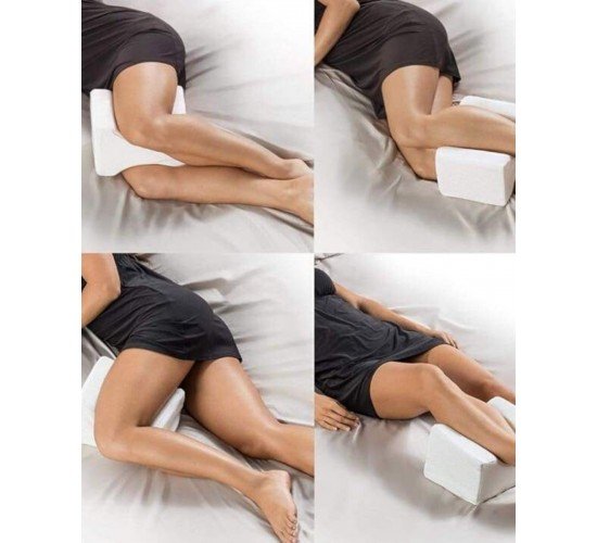 Μαξιλάρι Ανατομικό Memory Foam για τα Γόνατα Knee 15x20 25cm Άσπρο