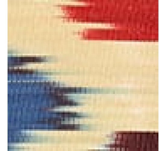 Διακοσμητική Μαξιλαροθήκη Αργαλειού Boho Ikat 35x60cm Μπλε