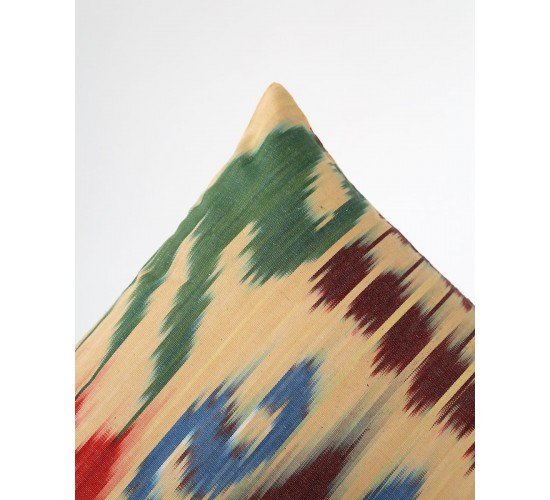 Διακοσμητική Μαξιλαροθήκη Αργαλειού Boho Ikat 35x60cm Πράσινο