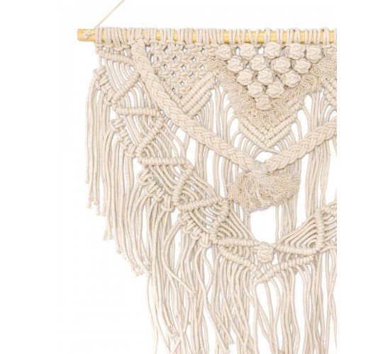 Boho Διακοσμητικό Τοίχου Βαμβακερό Macrame Rohan σε 2 Αποχρώσεις 80x80cm Μπεζ