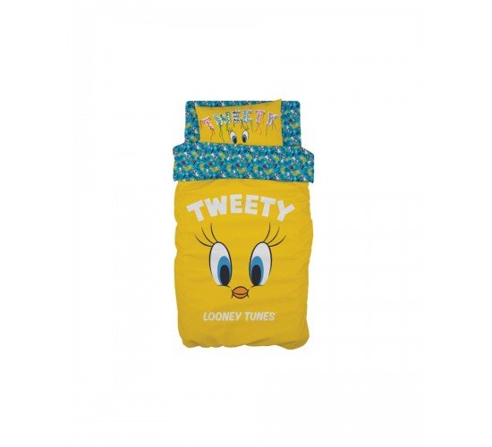 Σετ 3 Τεμαχίων Παιδικά Σεντόνια Tweety Des. 1 Warner Bros 165x250cm Μονή (165x250cm)