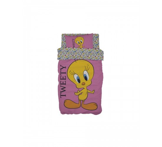 Σετ 3 Τεμαχίων Παιδικά Σεντόνια Tweety Des. 2 Warner Bros 165x250cm Μονή (165x250cm)