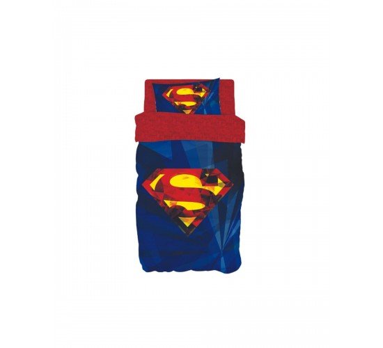 Σετ 3 Τεμαχίων Παιδικά Σεντόνια Superman Logo Warner Bros 165x250cm Μονή (165x250cm)