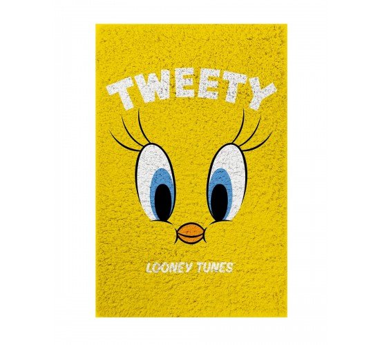 Παιδικό Χαλί Tweety Des.1 Warner Bros σε 2 Διαστάσεις 55x85cm Κίτρινο