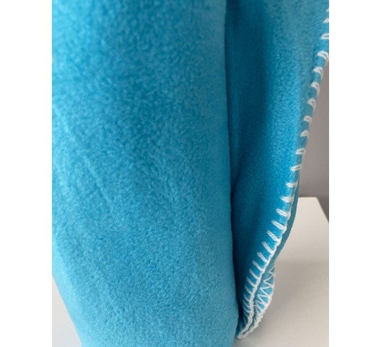 Κουβέρτα Polar Fleece Λευκό Κοπτοράπτη Eazy Καναπέ (127x152cm) Τιρκουάζ