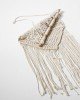 Boho Διακοσμητικό Τοίχου Macrame με Κρόσσια Navi 40x70cm 40x70cm Μπεζ