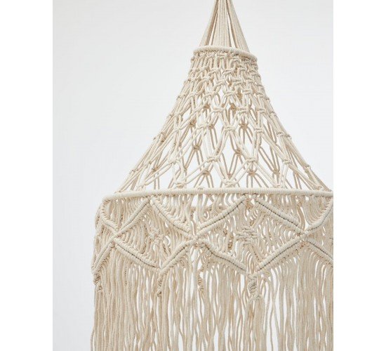 Boho Διακοσμητικό Οροφής Macrame με Κρόσσια Milo 40x61x10cm Natural