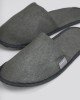 Πετσετέ Γκρι Κλειστές Λεπτές Παντόφλες Slipper One Size Γκρι