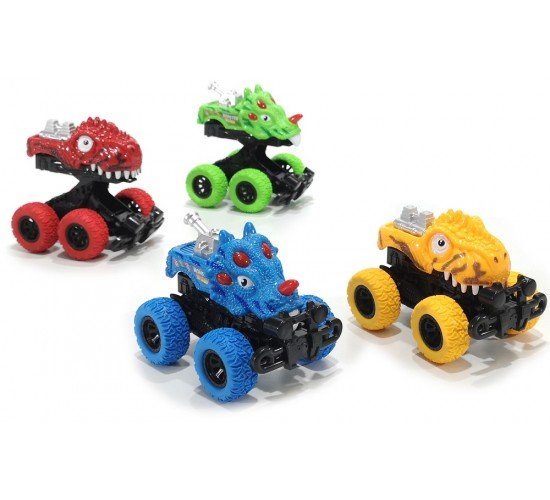 Αυτοκινητάκι Dino Cars Με Ανυψώμενο Σώμα Πλαστικό 14cm Σε 4 Σχέδια Για 3  Ετών