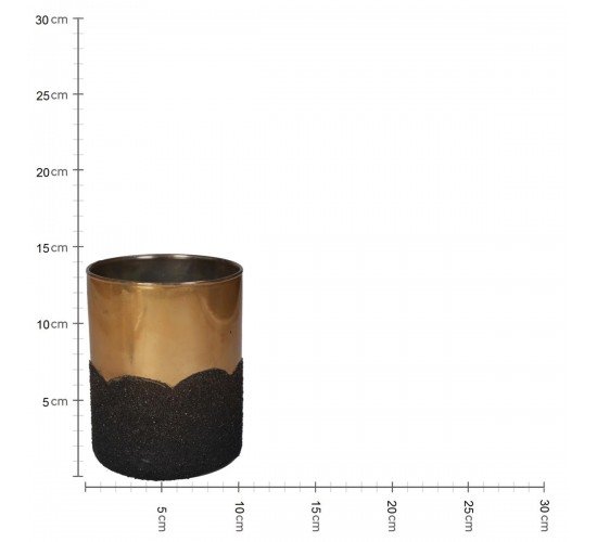 Κηροπήγιο Χρυσό Γυαλί 10x10x13cm