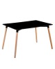 Τραπέζι OWLET Μαύρο MDF/Ξύλο 120x80x74cm