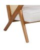 Πολυθρόνα Claudia ύφασμα μπεζ-pe rattan-rubberwood φυσικό Υλικό: FABRIC-RUBBER WOOD-PE RATTAN 046-000019