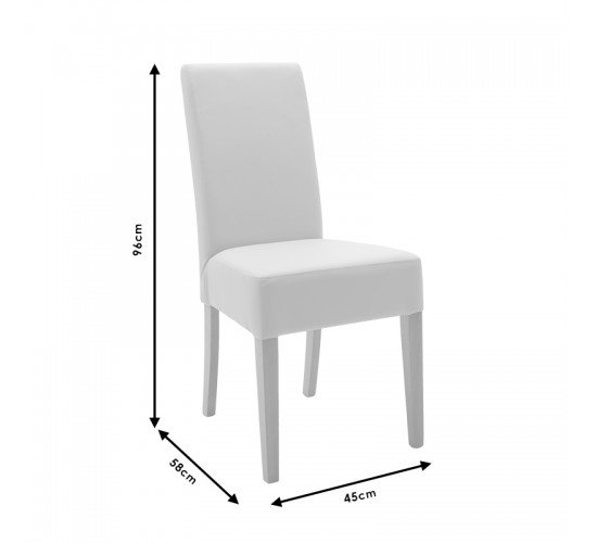 Καρέκλα Ditta PU εκρού- πόδι μασίφ ξύλο sonoma Υλικό: PU - SOLID WOOD BEECH 047-000030