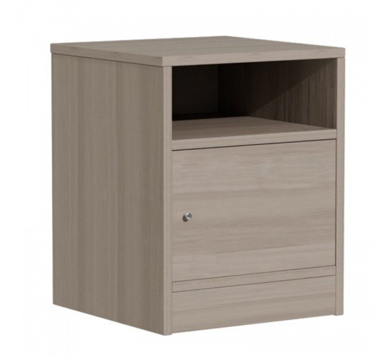 Κομοδίνο Foly με ένα ντουλάπι γκρι oak 40x40x50εκ Υλικό: 15mm PARTICLE BOARD 049-000070