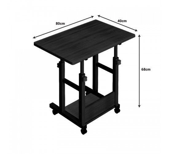 Γραφείο τροχήλατο Stolu MDF-metal σε φυσικό-λευκό απόχρωση 60x40x68εκ Υλικό: MDF 12mm WITH MELAMINE - IRON TUBE25x25mm 072-000124