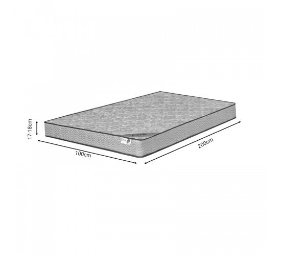 Στρώμα Klaudia Continuous spring μονής όψης 17-18cm 100x200εκ Υλικό: CONTINUOUS SPRING MATTRESS 100-000044