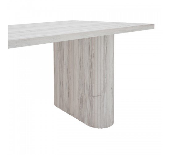 Τραπέζι Loozir mdf σε απόχρωση λευκό μαρμάρου 180x90x75εκ Υλικό: MDF 101-000094