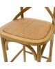 Σκαμπό μπαρ Reid ξύλο sonoma-έδρα καφέ rattan Υλικό: WOOD - RATTAN 102-000005