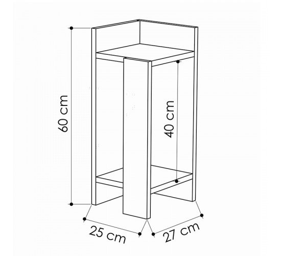 Κομοδίνο Immerse σετ 2 τμχ. λευκό 27x25x60εκ Υλικό: CHIPBOARD WITH MELAMINE COATING 18mm 119-001179