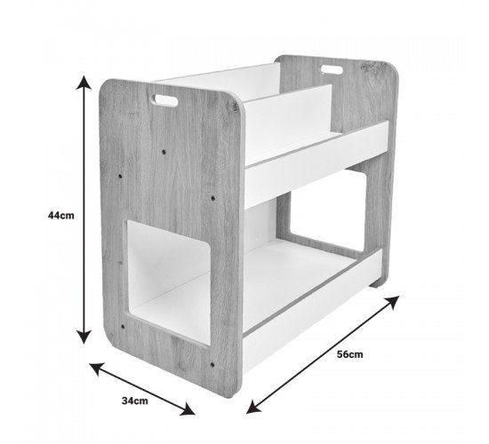 Ραφιέρα Dovere φυσικό-λευκό mdf 56x34x55εκ Υλικό: MDF 120-000419