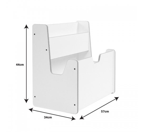 Ραφιέρα Crane λευκό mdf 57x34x55εκ Υλικό: MDF 120-000422