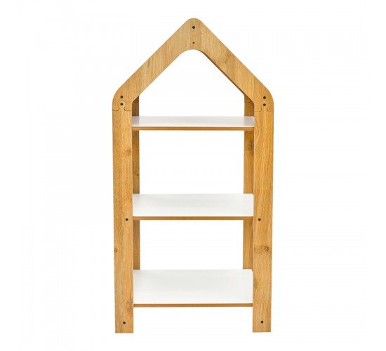 Ραφιέρα Montessori Zoilen I λευκό-φυσικό-ροζ mdf 50x30x100εκ Υλικό: MDF 120-000429