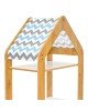 Ραφιέρα Montessori Zoilen I λευκό-φυσικό-μπλε mdf 50x30x100εκ Υλικό: MDF 120-000430