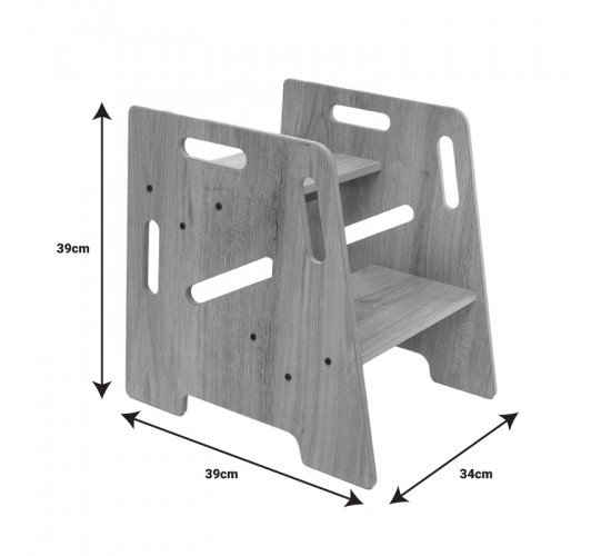 Πύργος εκμάθησης Steppy φυσικό mdf 34x39x39εκ Υλικό: MDF 120-000444