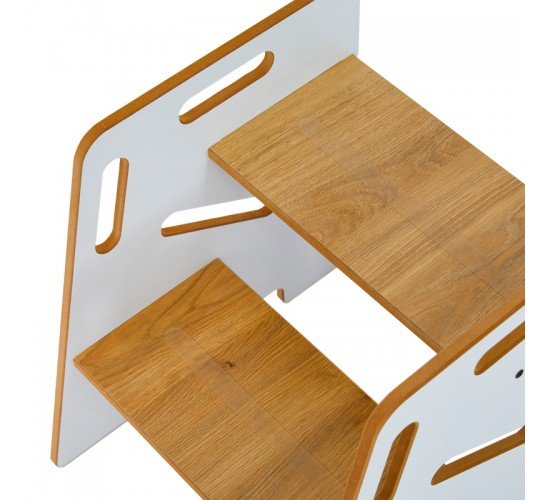 Πύργος εκμάθησης Steppy λευκό-φυσικό mdf 34x39x39εκ Υλικό: MDF 120-000446