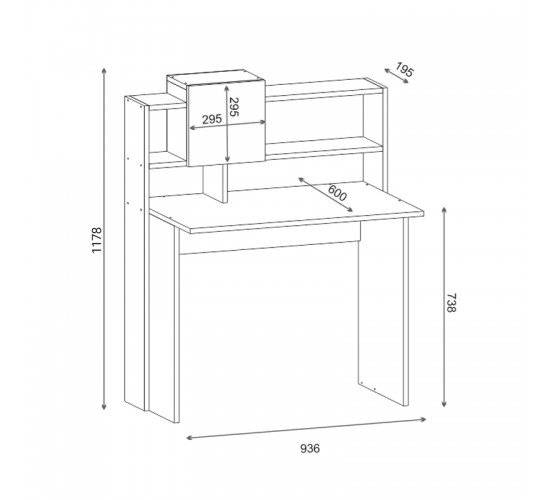 Γραφείο εργασίας Koogi σε oak-λευκή απόχρωση 94x60x118εκ Υλικό: CLIPBOARD WITH MELAMINE 120-000481