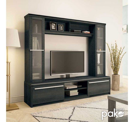 Σύνθετο σαλονιού Chico TV χρώμα embony oak 180.5x40x158εκ Υλικό: CLIPBOARD 16mm & 2.5cm WITH PAPER WOOD 123-000057