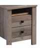 Κομοδίνο Tara rustic oak 40x40x50,5εκ Υλικό: MDF & CLIPBOARD 16mm & 50mm WITH PAPER WOOD 123-000164