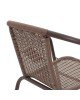 Πολυθρόνα Obbi μέταλλο-pe καφέ Υλικό: PE RATTAN - METAL 24x0.8MM 130-000008