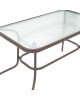 Τραπέζι Valor μέταλλο καφέ-γυαλί 110x60x70εκ Υλικό: METAL D: 24MM - GLASS 130-000034