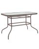 Τραπέζι Valor μέταλλο καφέ-γυαλί 110x60x70εκ Υλικό: METAL D: 24MM - GLASS 130-000034