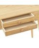 Κονσόλα Finian ξύλο σε φυσική απόχρωση 100x35x75εκ Υλικό: paulownia pine wood drawer with rattan 135-000012