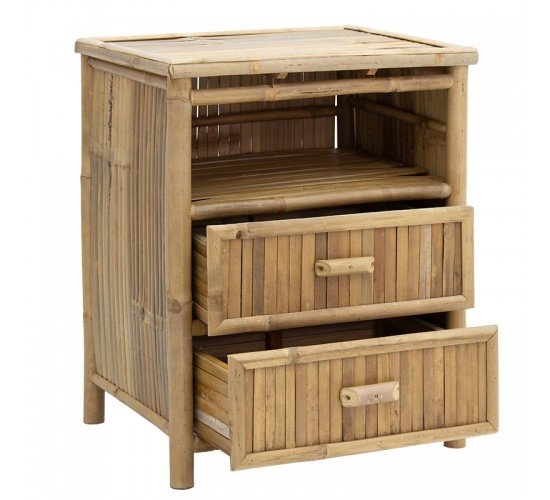 Κομοδίνο Ofra bamboo φυσικό 56x46x69εκ Υλικό: BAMBOO 141-000021