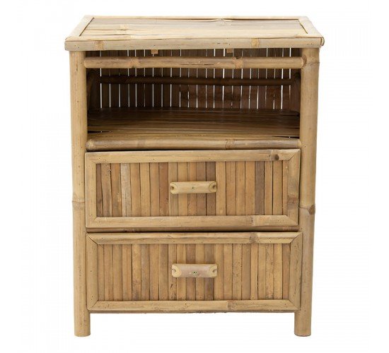 Κομοδίνο Ofra bamboo φυσικό 56x46x69εκ Υλικό: BAMBOO 141-000021