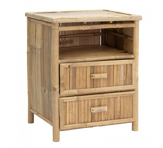 Κομοδίνο Ofra bamboo φυσικό 56x46x69εκ Υλικό: BAMBOO 141-000021