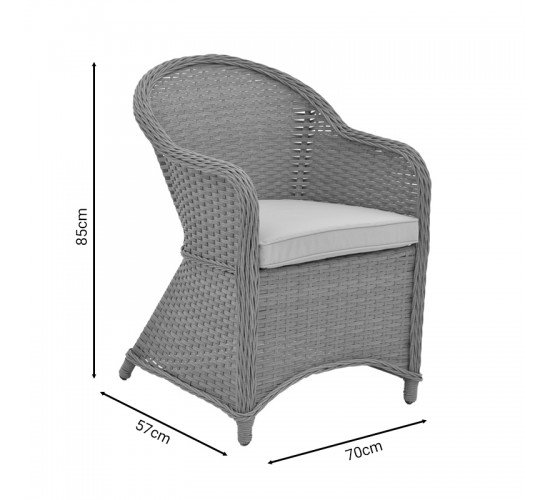 Tραπεζαρία Hadrian-Keir σετ 7τεμ καφέ rattan-μπεζ textilene-καφέ αλουμίνιο 180x90x72εκ Υλικό: PE RATTAN - ALUMINUM - TEXTILENE 152-000063