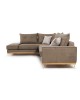 Γωνιακός καναπές δεξιά γωνία Luxury II pakoworld ύφασμα mocha-cream 290x235x95εκ