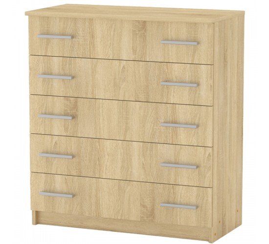 Συρταριέρα Penelope 5 συρταριών sonoma 80.5x38x89εκ Υλικό: CHIPBOARD WITH MELAMINE COATING 16mm 184-000090