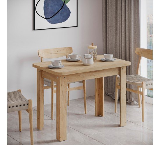 Τραπέζι Celeste μελαμίνης σε oak απόχρωση 100x60x73.5εκ Υλικό: CLIPBOARD WITH MELAMINE 16MM 184-000098