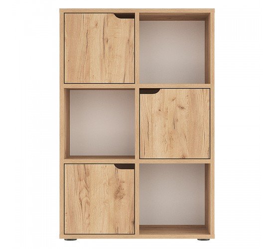 Βιβλιοθήκη Bookel μελαμίνης σε oak απόχρωση 59.5x27.5x89εκ Υλικό: CLIPBOARD WITH MELAMINE 184-000102